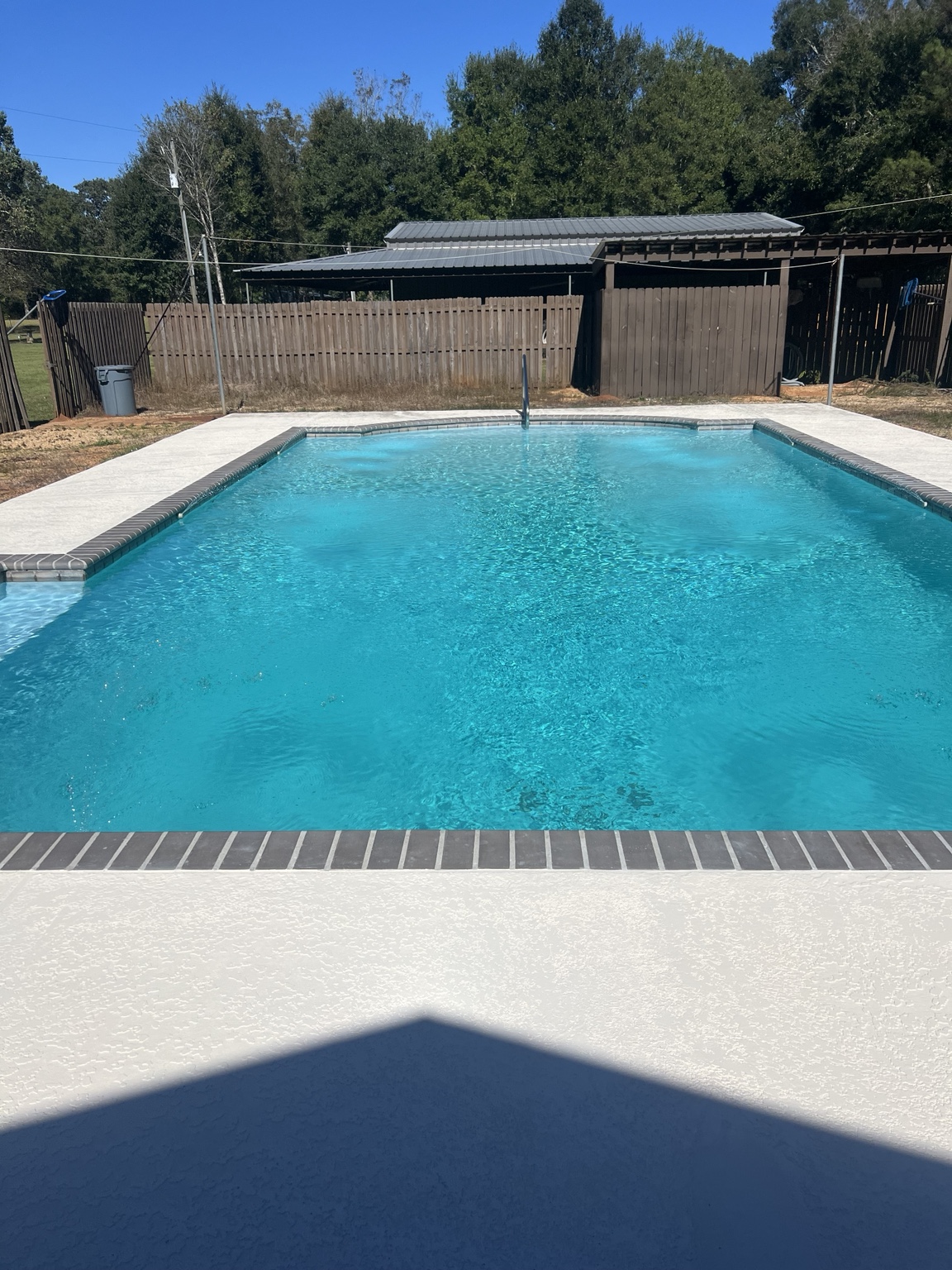 Finished pool and completed deck coating